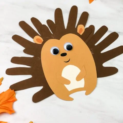 Handprint Hedgehog Craft For Kids