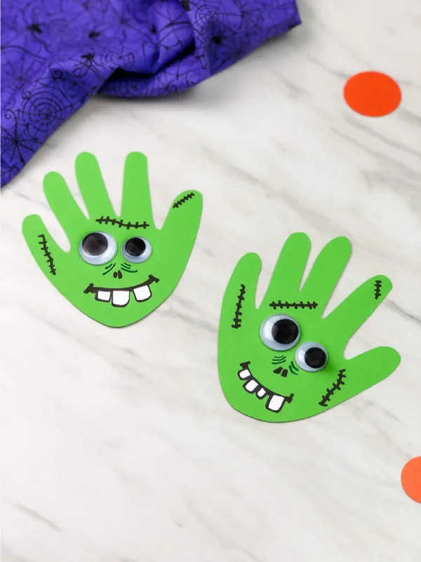 2 handprint zombie crafts