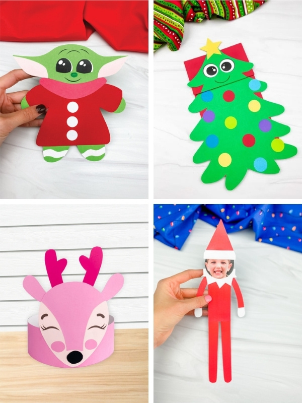 Christmas craft ideas for kids image collage 