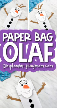 Paper Bag Olaf Craft For Kids [Free Template]