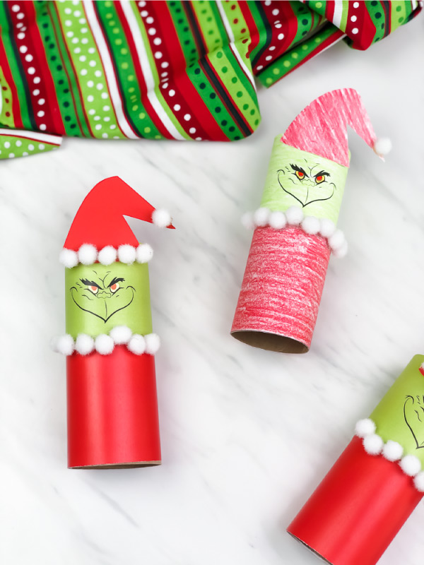 recycled grinch craft for kids