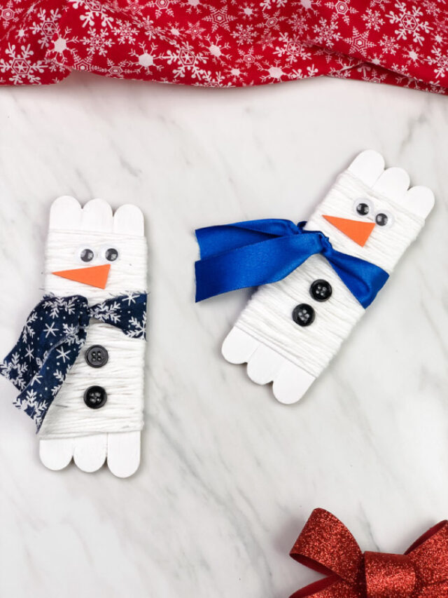 Popsicle Stick Snowman Craft Story