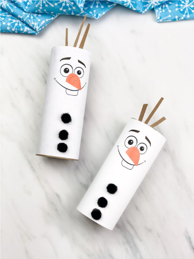 Toilet Paper Roll Olaf Craft [Free Template] Story