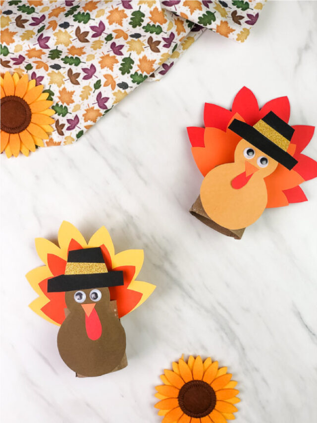 Toilet Paper Roll Turkey Craft For Kids [Free Template] Story