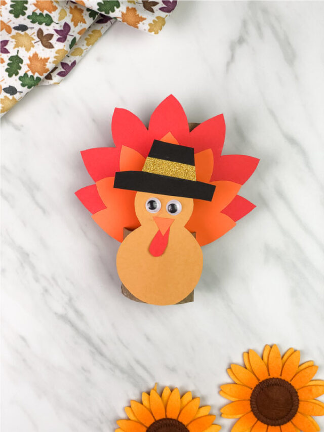 Toilet Paper Roll Turkey Craft For Kids [Free Template] Story