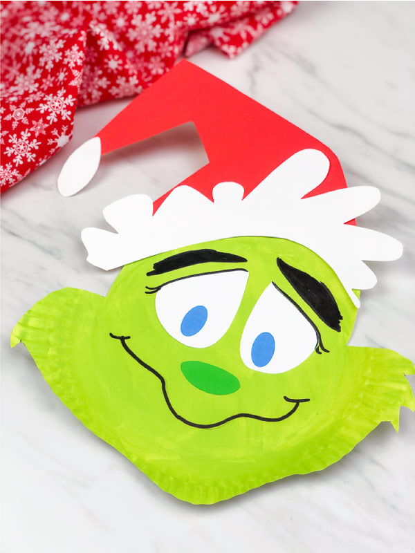 paper plate grinch
