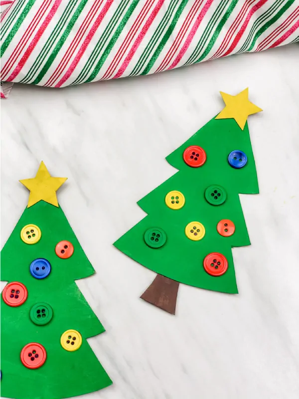 recycled Christmas tree craft for kids