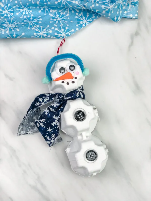 recycled snowman craft for kids