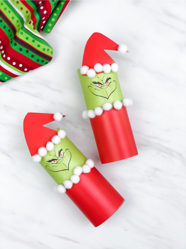 grinch toilet paper roll craft