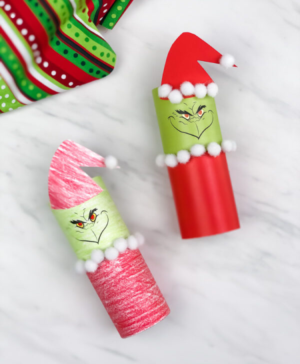 toilet paper roll grinch craft