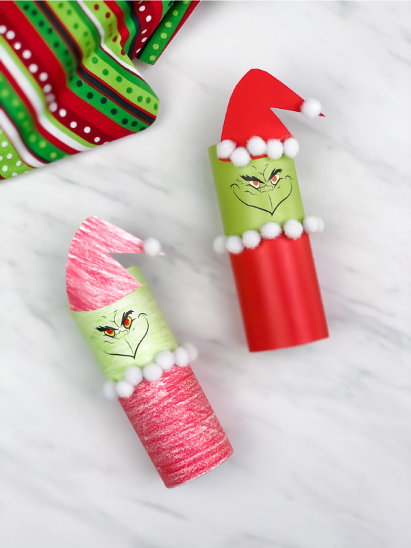 toilet paper roll grinch craft