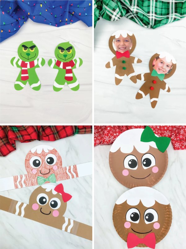 Collage image of the More Gingerbread Man Craft