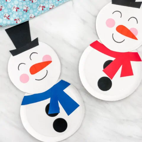 paper snowman craft