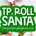 toilet paper roll Santa craft image collage with the words tp roll Santa