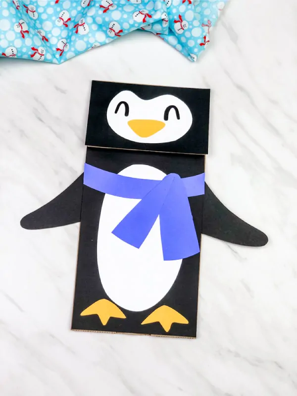 paper bag penguin craft