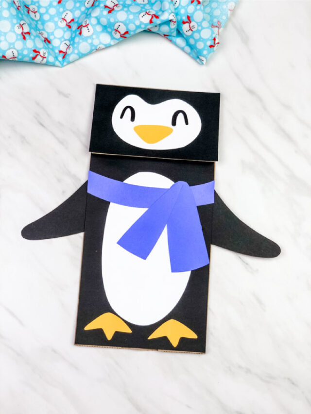 Penguin Paper Bag Puppet Craft For Kids Story