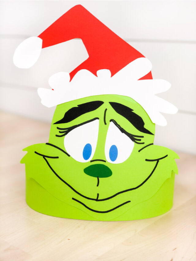 Grinch Headband Craft For Kids [Free Template] Story