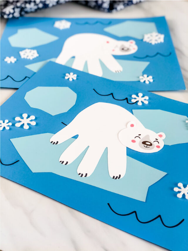 Polar Bear Handprint Craft With Free Template Story