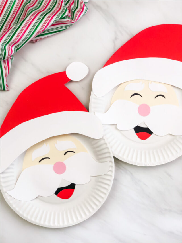 Paper Plate Santa Craft For Kids [FREE Template] Story