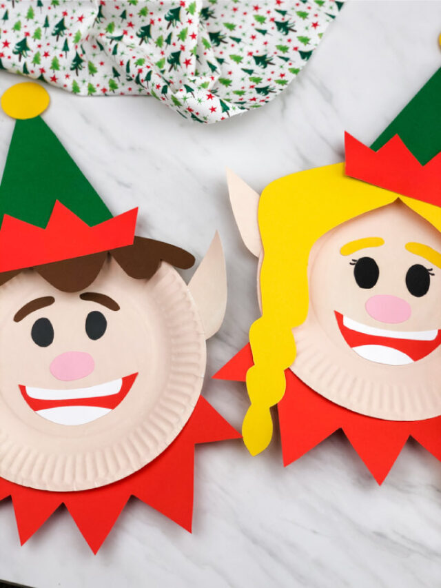 Paper Plate Elf Craft For Kids [Free Template] Story