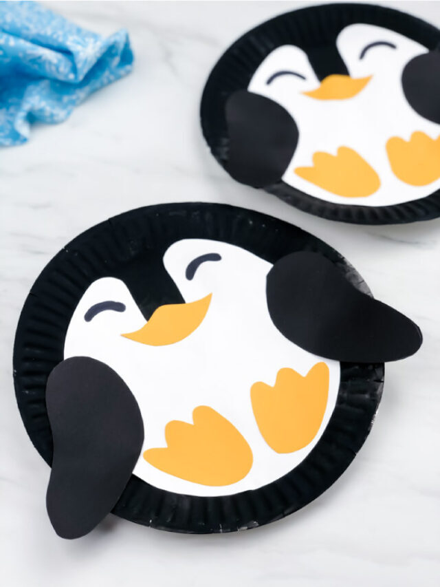 Paper Plate Penguin Craft For Kids [Free Template] Story