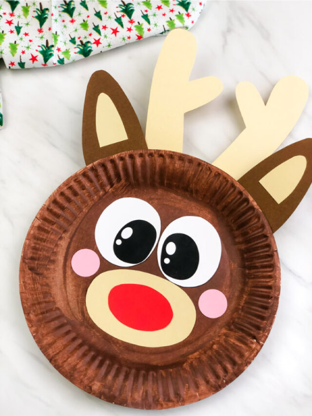 Paper Plate Reindeer Craft For Kids [Free Template] Story