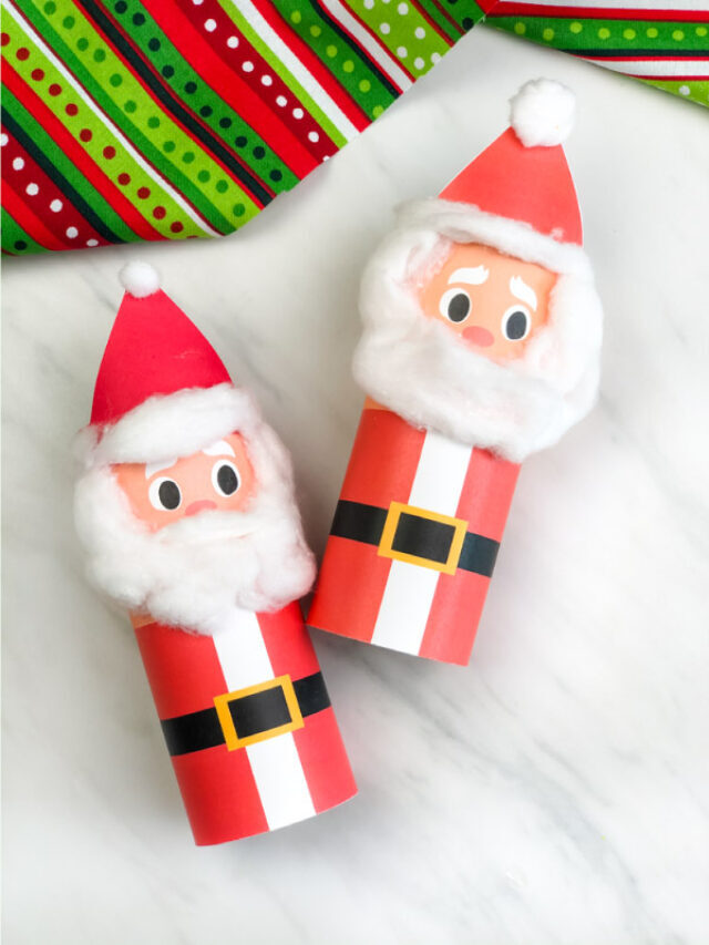 Toilet Roll Santa Craft For Kids [Free Template] Story