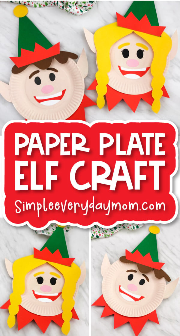 Paper Plate Elf Craft For Kids [Free Template]