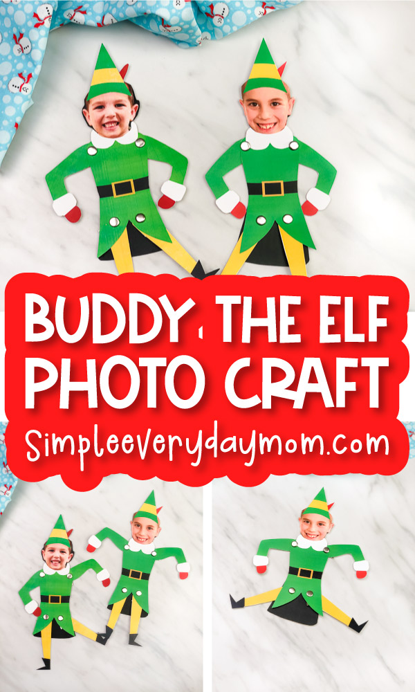 buddy the elf photo craft image collage with the words buddy the elf photo craft