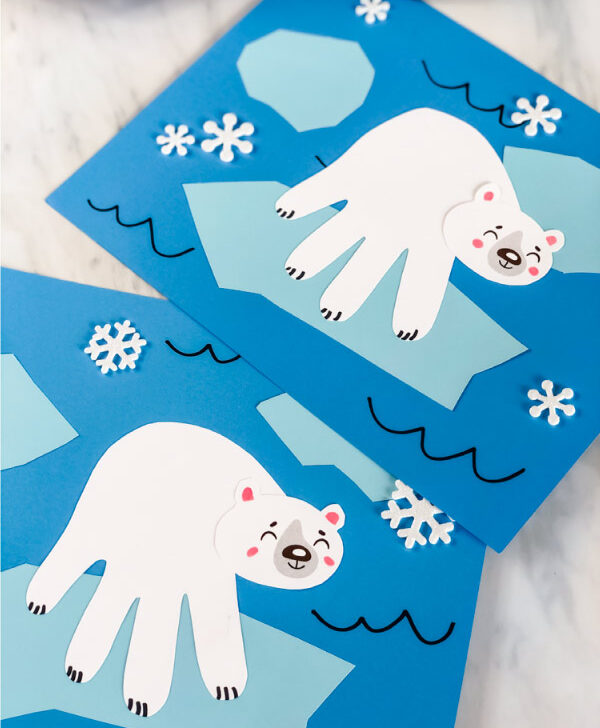 polar bear winter craft for kids