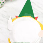 back of paper plate elf craft
