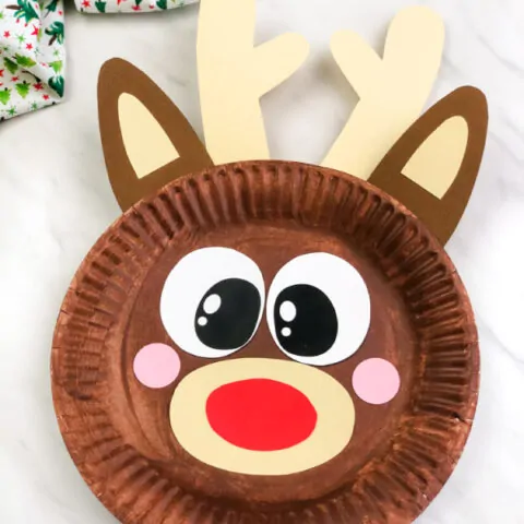 paper plate rudolph craft