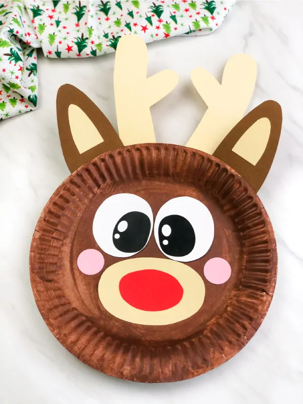 paper plate rudolph craft
