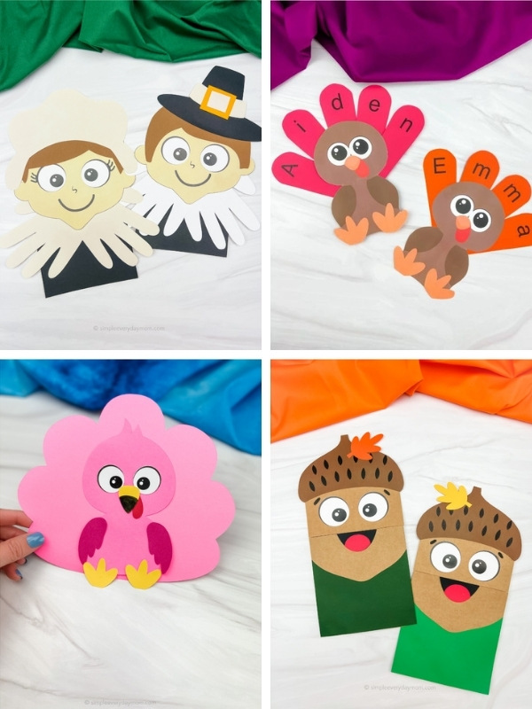 Thanksgiving kids craft image collage