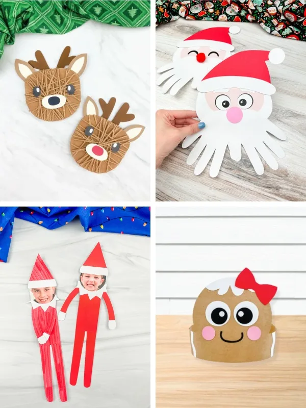 Christmas crafts for kids image collage