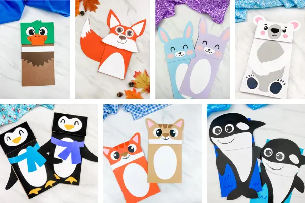 paper bag crafts for kids image collage