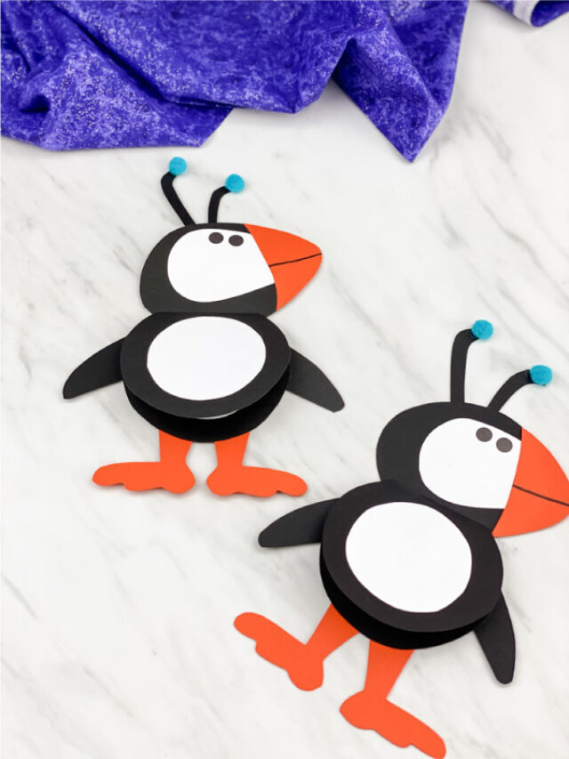 Arctic Puffin Card Craft For Kids [Free Template] Story