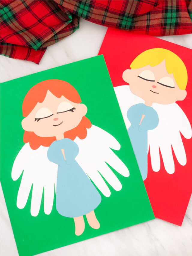 Angel Handprint Christmas Craft For Kids [Free Template] Story