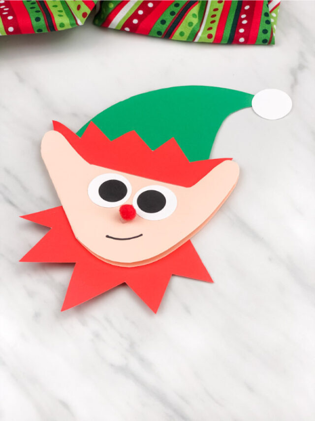 Elf Handprint Christmas Card For Kids [Free Template] Story