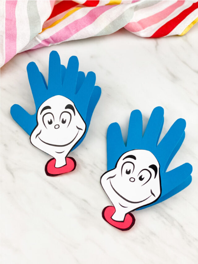 Handprint Thing 1 Printable Craft [Free Template] Story