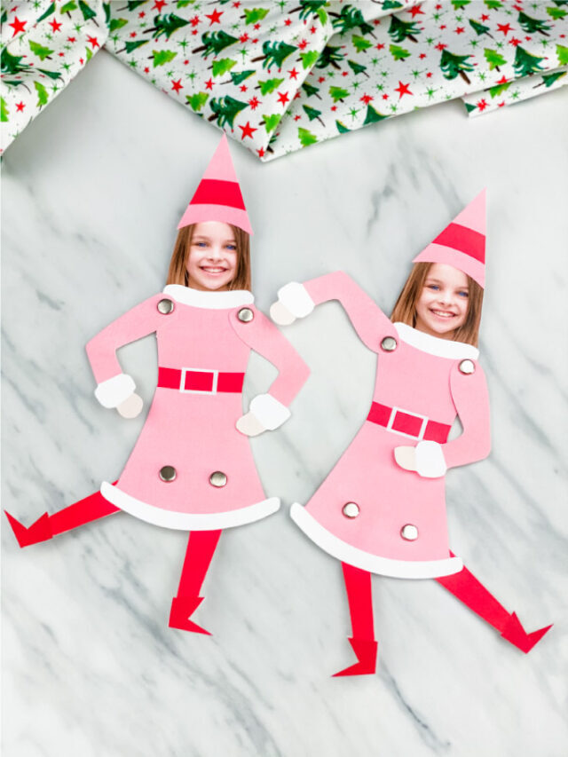 Jovie The Elf Photo Craft For Kids [Free Template] Story