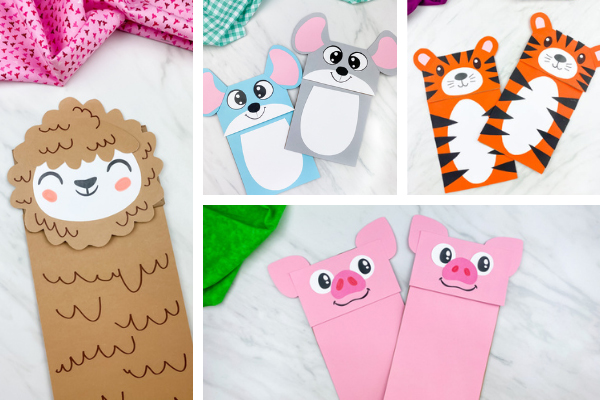 paper bag crafts for kids image collage