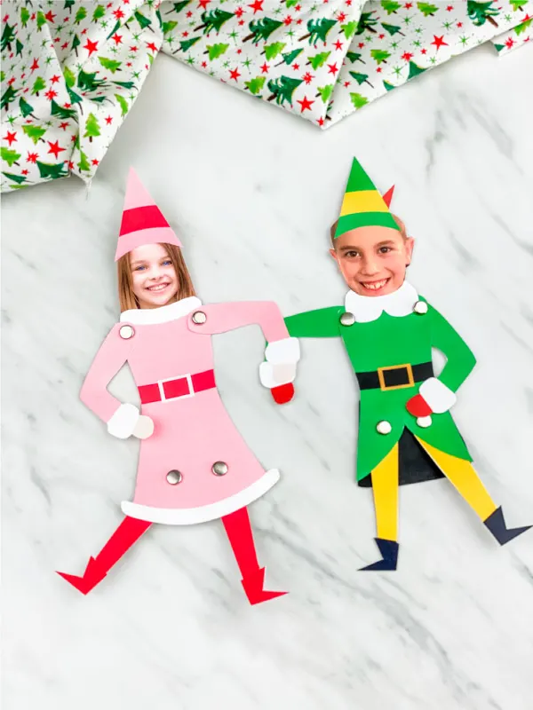 Jovie and Buddy the elf paper crafts