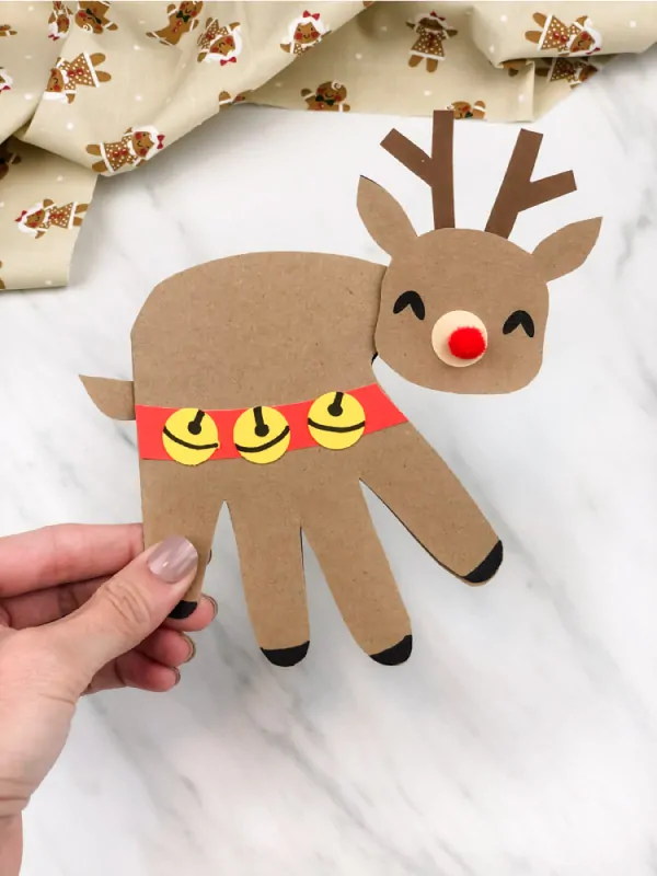 handprint reindeer christmas craft