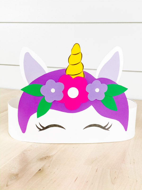 Purple unicorn headband craft 