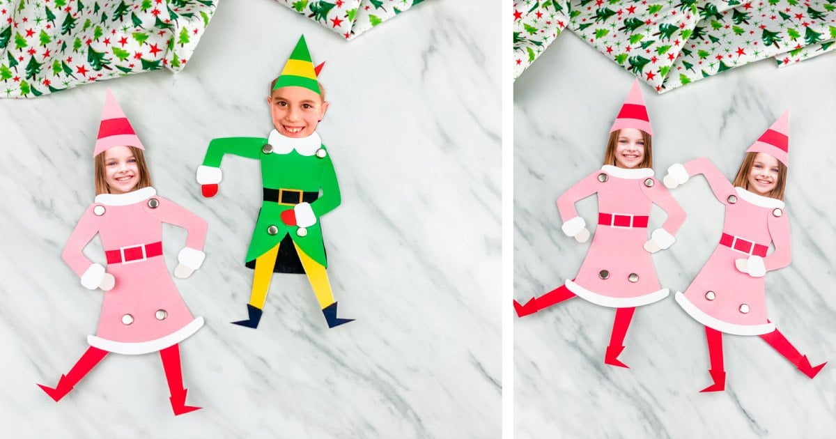 Jovie The Elf Photo Craft For Kids [Free Template]