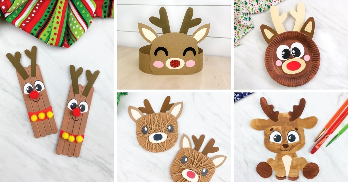 Kids Christmas DIY Craft Set Activity Make your own Rudolph Reindeer Headband 