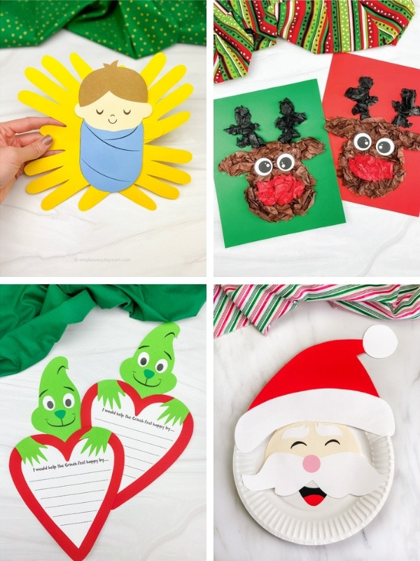 Christmas kids' craft image collage
