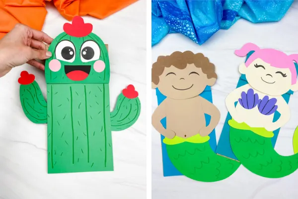 summer paper bag crafts for kids image collage