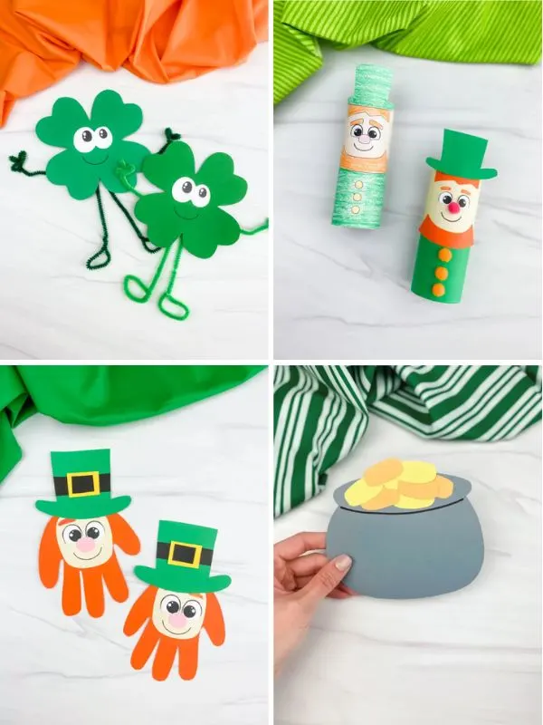 Collage of Simple St. Patrick's Day Crafts